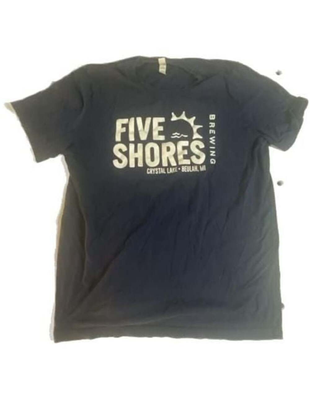 Five Shores Brewing Company Graphic T-Shirt Navy Blue